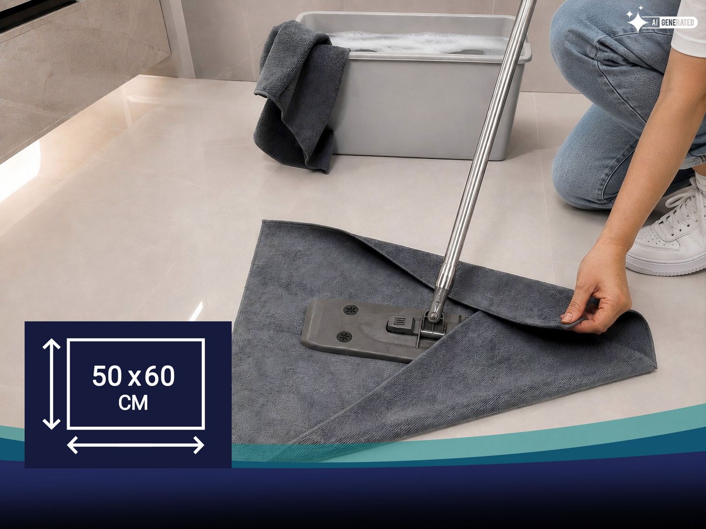 ZOLLNER Reinigungstücher (80% Polyester, 20% Polyamid, 50x60 cm, Set, 5-tlg., 50 x 60 cm, 80% Polyester, 20% Polyamid) – Bild 5 von 5