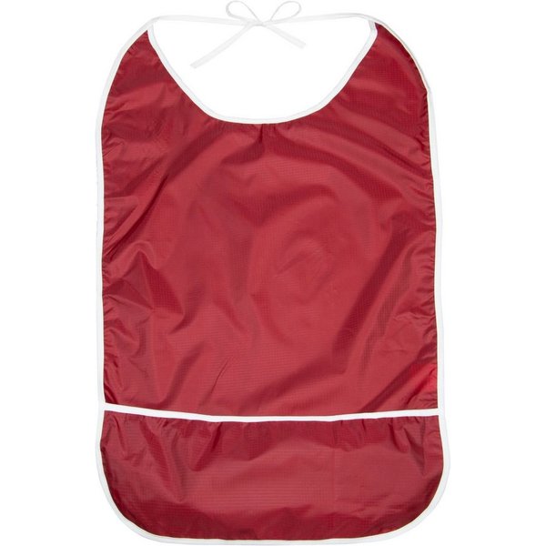 ZOLLNER Speiseschürze, 39 x 65 cm, 100% Polyester, Auffangtasche, mit Bindebänder, abwischbar