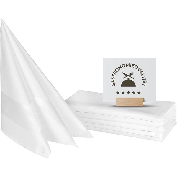 ZOLLNER Stoffserviette, (Spar-Set, 6 St), 40 x 40 cm, 100% Baumwolle, mit edler Atlaskante, Vollzwirn