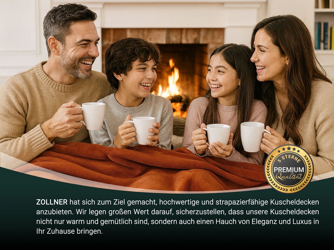 Wohndecke, ZOLLNER, 150 x 200 cm, 100% Polyester, superflauschig, in XXL Größe verfügbar – Bild 2 von 5