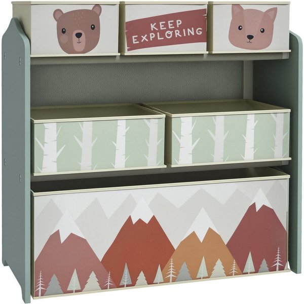 ZONEKIZ Kinderregal Bücherregal, Kinderzimmerregal für Kinderzimmer, Spielzimmer, Kinderspielzeug Aufbewahrungsorganiser 1-tlg., für Schlafzimmer, Kindergarten,