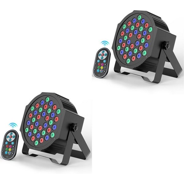 ZonQoonz Discolicht 108W LED PAR-Scheinwerfer mit drahtloser Fernbedienung für DJ Party