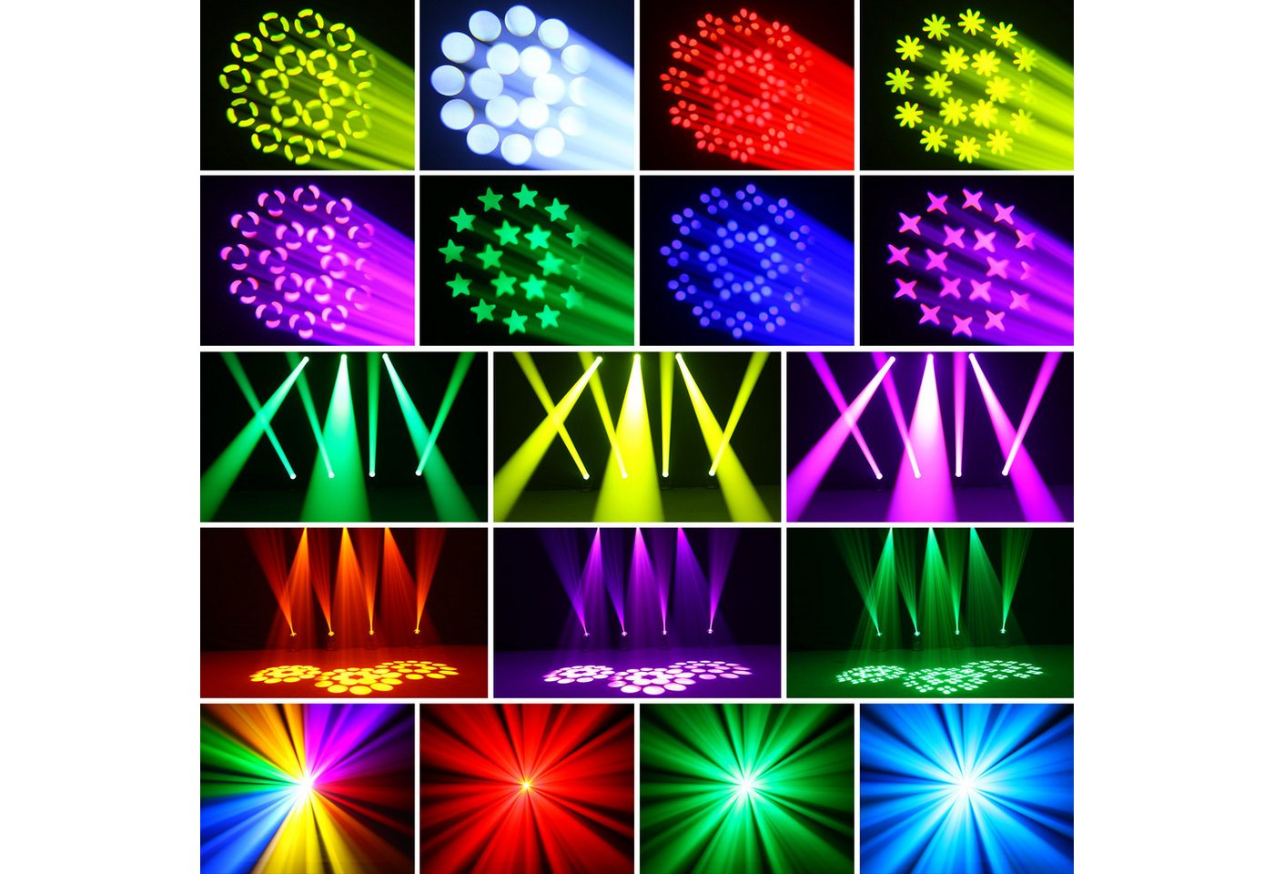 ZonQoonz Discolicht 150W Moving Head Light, BühnenLicht Gobo Strahl Für DJ Party Disco – Bild 3 von 5