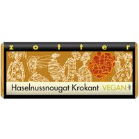 Zotter Bio-Bitter-Schokolade "Haselnussnougat Krokant", vegan,70 g