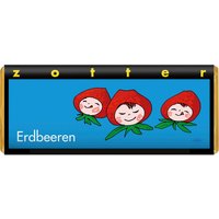 Zotter Weiße Bio-Schokolade "Erdbeeren", 70 g