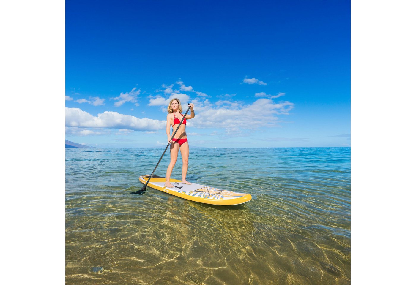 zray Inflatable SUP-Board SUP E11 Stand up Paddle Board Komplettset 335x81x13 cm gelb, All Around Classic, (Starkes Allround-SUP für Familien und Fortgeschritte – Bild 3 von 5