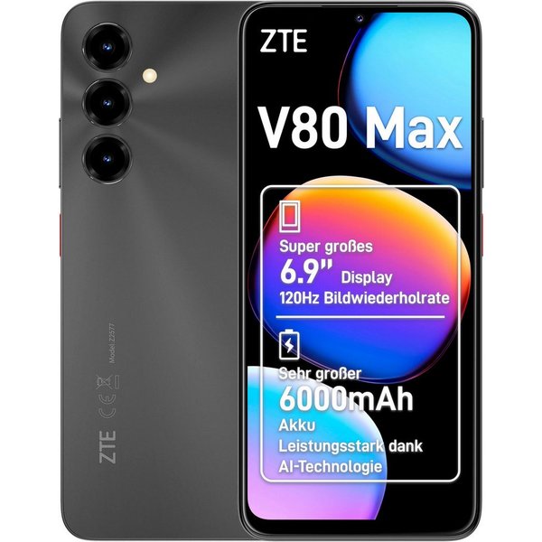 ZTE V80 Max Smartphone (17,52 cm/6,9 Zoll, 128 GB Speicherplatz, 50 MP Kamera)