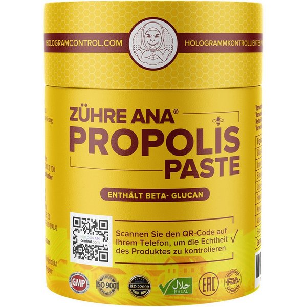 Zühre Ana® Propolis Paste – Natürliches Gelée Royale Paste Paste, 240 g, Propolis-Paste – 100 % natürlich! Bienenmilch.