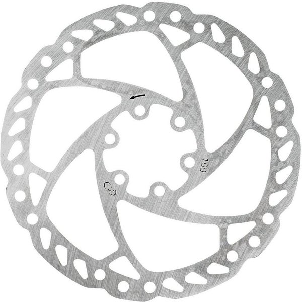Zündapp Bremsscheibe Light Wave (1-St., mit Schrauben), Fahrrad Bremsscheibe 160 mm hydraulisch mechanisch Scheibenbremse