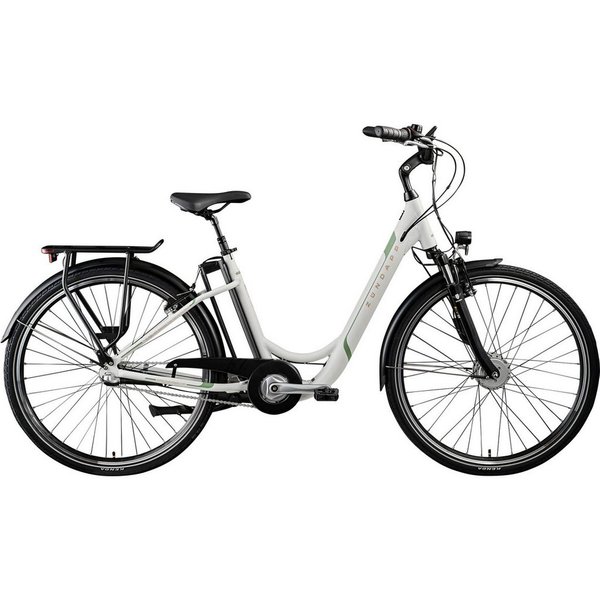 Zündapp E-Bike Cityrad Z510, 3 Gang, Nabenschaltung, Frontmotor, 531 Wh, E Bike 28 Zoll Damenfahrrad ab 155 cm mit 3 Gang Nabenschaltung