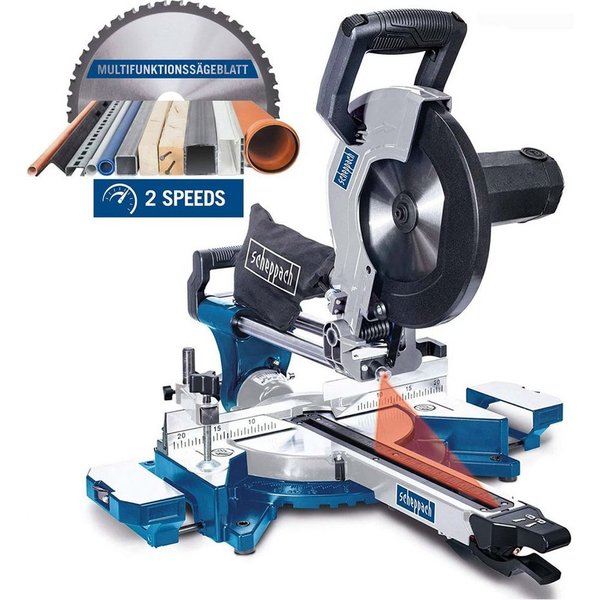 Scheppach Zug- und Kappsäge Scheppach HM110MP Zugsäge Kappsäge Gehrungssäge mit Laser + Softstart