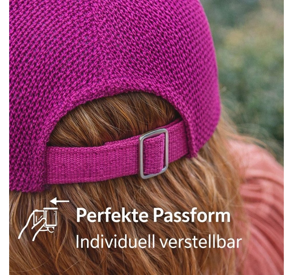 ZUKUNFTSENKEL Baseball Cap Kappe aus Papierstroh verstellbarer Metallverschluss (atmungsaktive Cap einfarbig Unisex) luftige Sommer Mütze mit Mesh Struktur – Bild 5 von 5