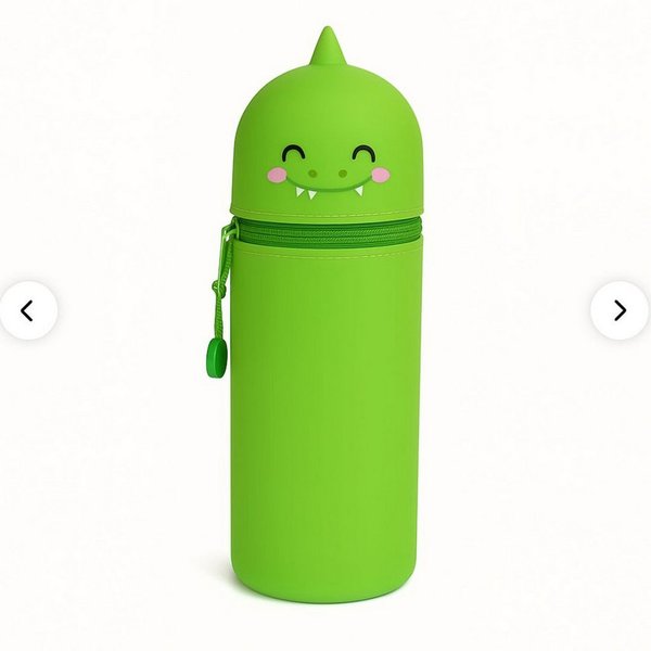 ZUKUNFTSENKEL Federmäppchen Etui Silikon Kinder Mäppchen, (Stiftebox für Schule Büro & Kindergarten, (Pinguin, Panda, Dino, Bär, Katze, Biene), Ausziehbares Fed