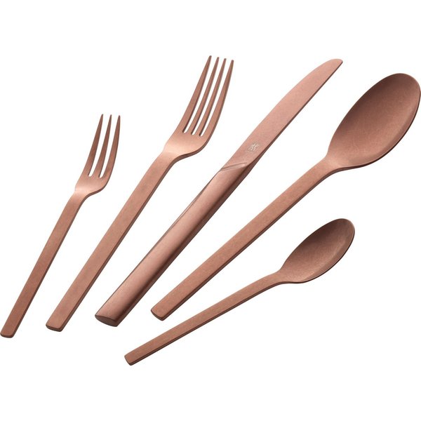 Zwilling Besteck-Set Minimale (68-tlg), 12 Personen, Edelstahl 18/10, Rostfrei, mattiert oder im Vintage Look (gehämmert)