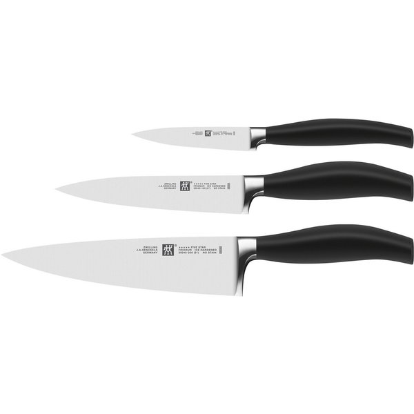 Zwilling Messer-Set ***** FIVE STAR (Set, 3-tlg., 1 Spickmesser (10 cm), 1 Fleischmesser (16 cm), 1 Kochmesser (20 cm), Made in Germany, Sonderschmelze, Ergonom