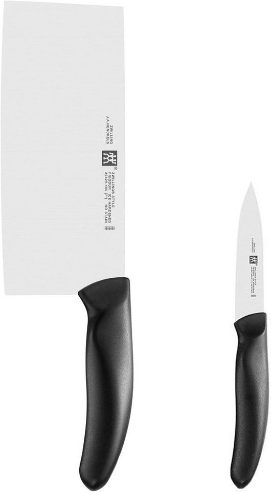 Zwilling Messer-Set Hackmesser 18cm + Gemüsemesser 8cm, Breites Klingenblatt (2-tlg), Rostfrei, Spezialstahl/Kunstoff-Griff – Bild 5 von 5