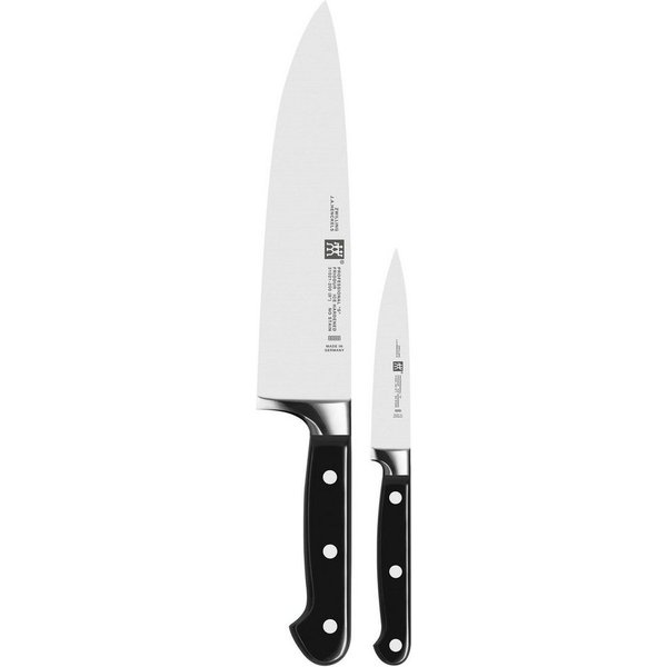 Zwilling Messer-Set Pro (Set, 2-tlg., 1 Spick- und Garniermesser (10 cm), 1 Kochmesser (20 cm), Edelstahl 18/10, aus einem Stück geschmiedet