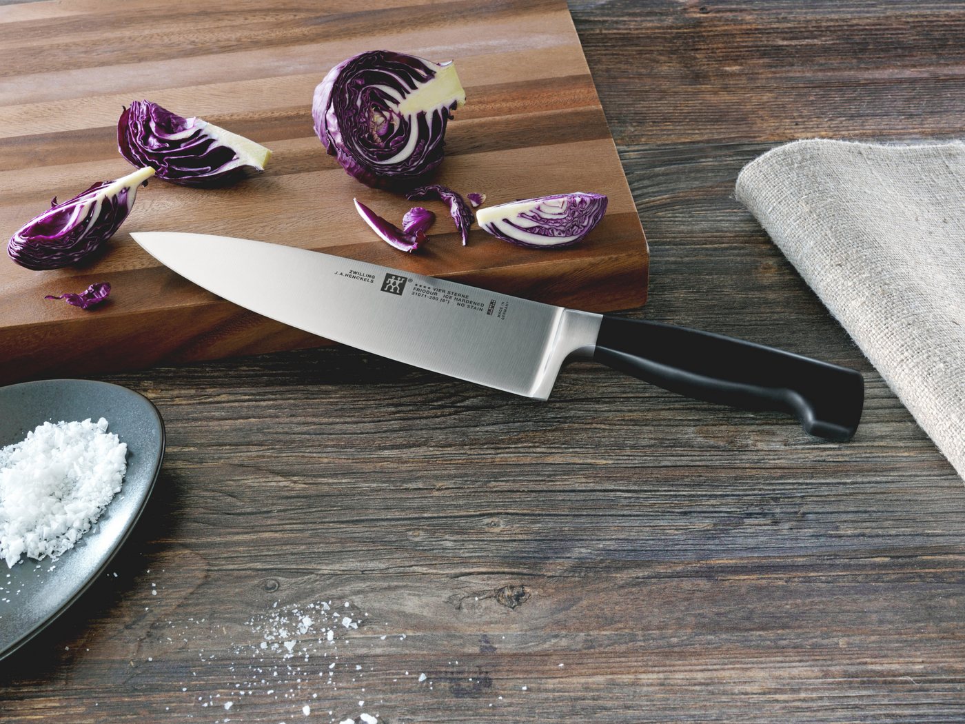 Zwilling Messerblock **** VIER STERNE (7tlg), Made in Germany, Sonderschmelze, inkl. Vielzweckschere & Wetzstahl – Bild 3 von 5