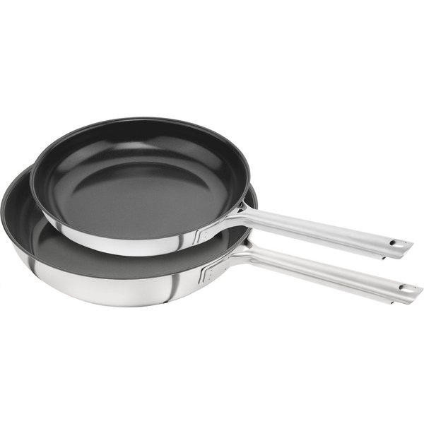 Zwilling Pfannen-Set TrueFlow, Edelstahl 18/10 (Set, 2-tlg., je 1 Pfanne 24 cm + 28 cm), Keramik-Antihaftbeschichtung, 18/10 Edelstahl, Rostfrei, Induktion