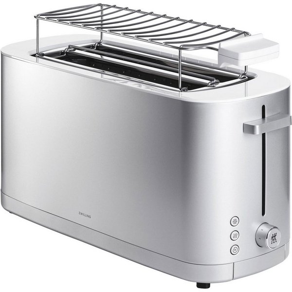 Zwilling Toaster 1005779 Enfinigy, Langschlitz-Toaster für 4 Scheiben, Mit Brötchenaufsatz & Automatik