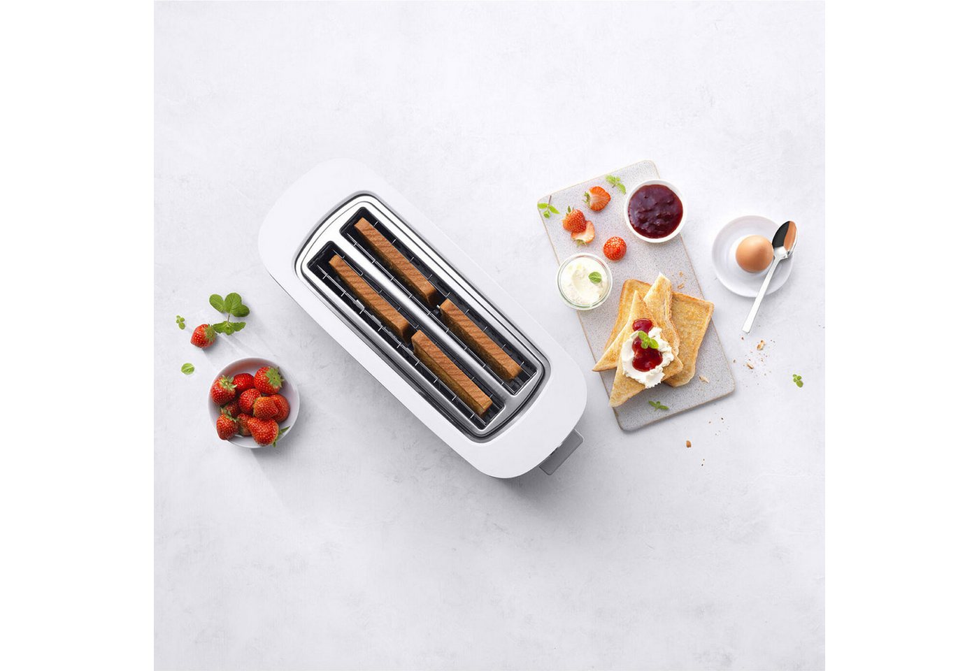 Zwilling Toaster 1005779 Enfinigy, Langschlitz-Toaster für 4 Scheiben, Mit Brötchenaufsatz & Automatik – Bild 4 von 5