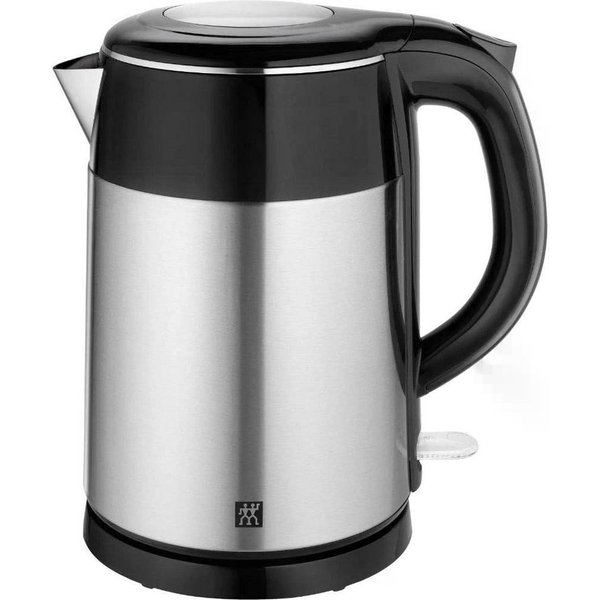 Zwilling Wasserkocher Wasserkocher 1,25 l Edelstahl Schwarz/Silber 1850 W Doppelwandgehaeuse