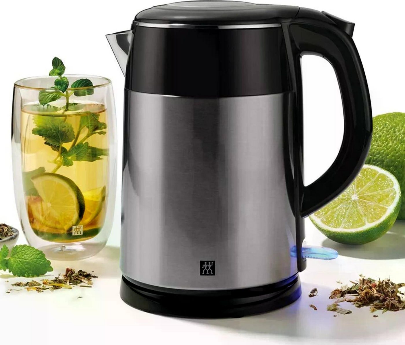 Zwilling Wasserkocher Wasserkocher 1,25 l Edelstahl Schwarz/Silber 1850 W Doppelwandgehaeuse – Bild 2 von 5