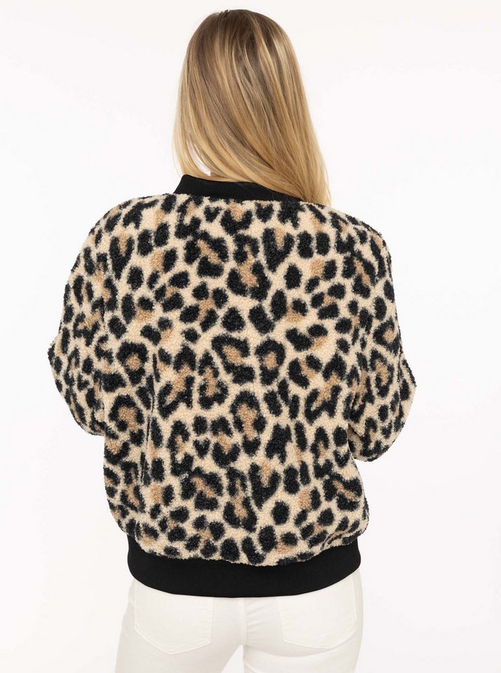 Zwillingsherz Bomberjacke "Classic Leo" stylisch,kuschelig, Rippbündchen – Bild 3 von 5