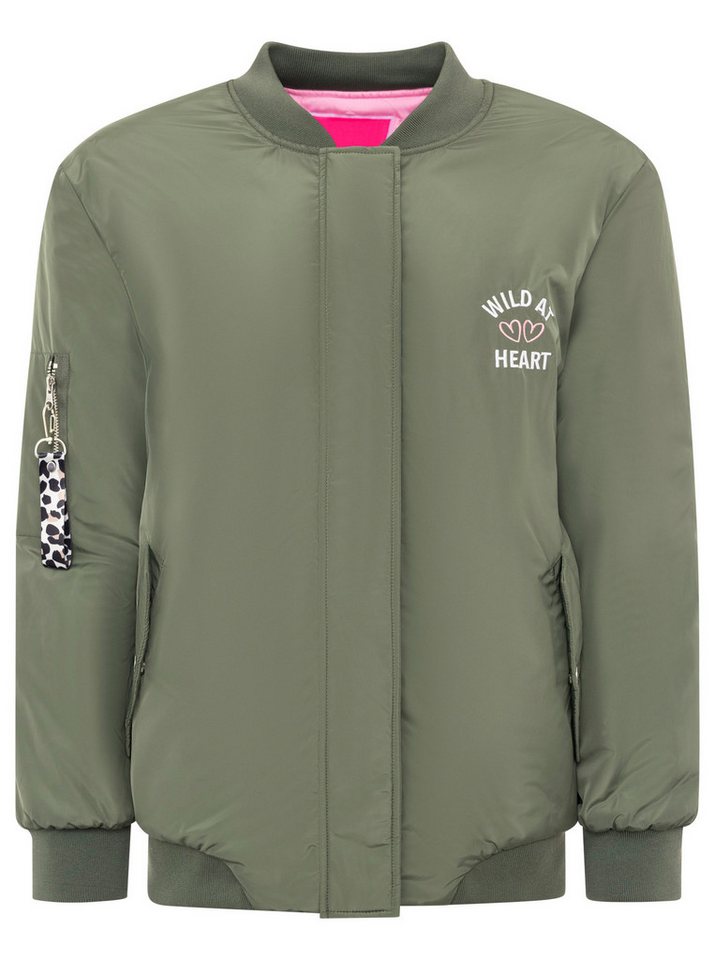 Zwillingsherz Bomberjacke "Wild Heart" Oversize - überschnittene Schulter, Taschen mit Druckknöpfen – Bild 2 von 5