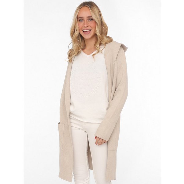 Zwillingsherz Cardigan Kapuze, Taschen, Langarm, ohne Verschluss