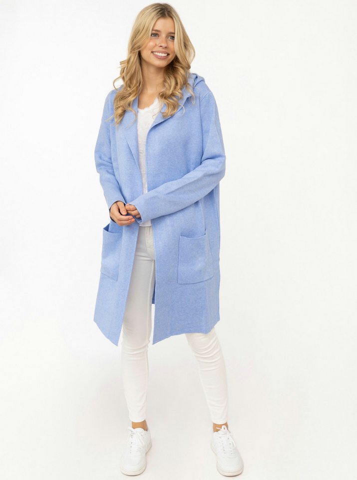 Zwillingsherz Cardigan Kapuze, Taschen, Langarm, ohne Verschluss – Bild 2 von 5