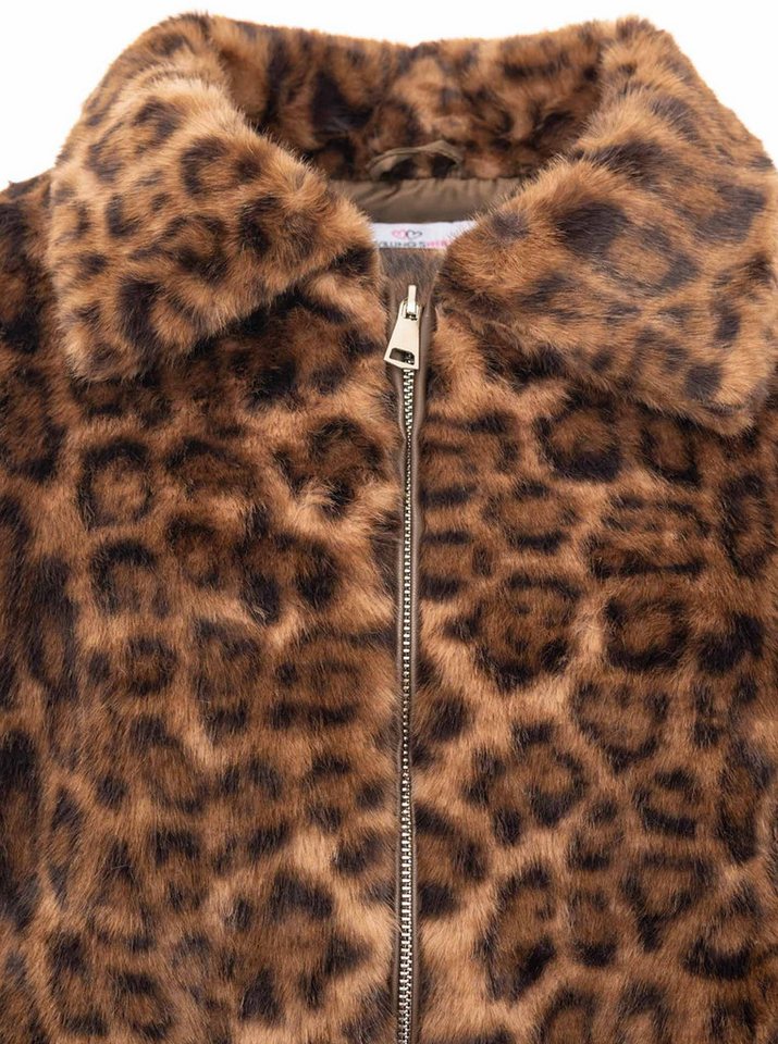 Zwillingsherz Fellimitatjacke Soft Leo/Uni – Bild 3 von 4