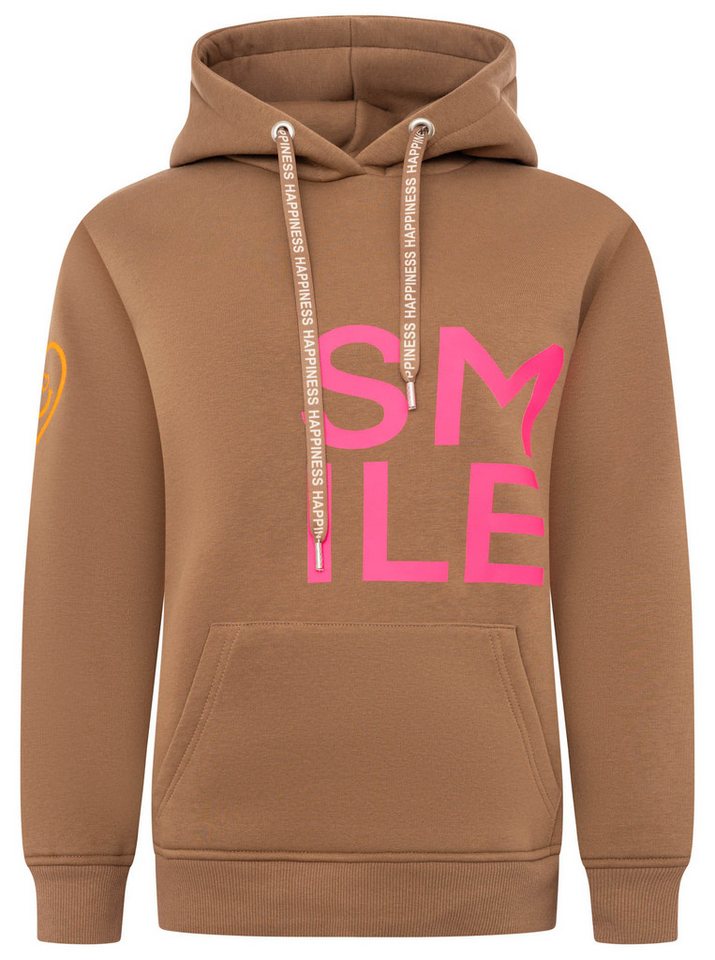Zwillingsherz Hoodie "Alissa" Langarm, Kapuze, Neon-Details, Kordelzug, Frontprint, Kängurutasche – Bild 2 von 5