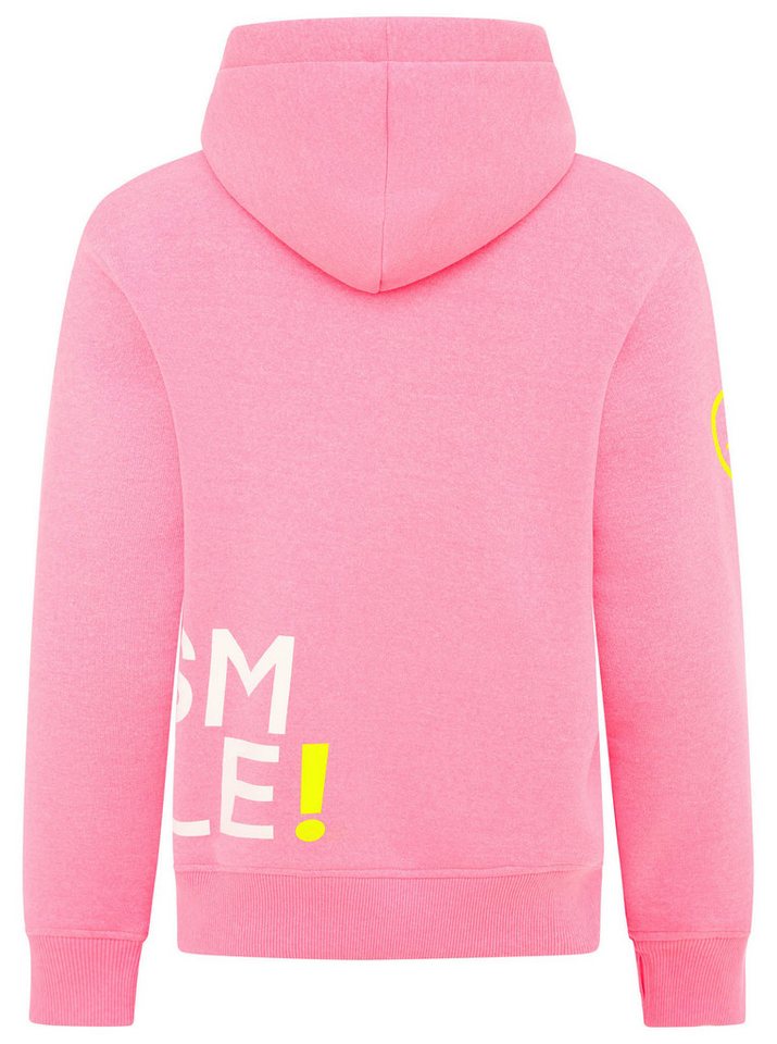 Zwillingsherz Hoodie "Alissa" Langarm, Kapuze, Neon-Details, Kordelzug, Frontprint, Kängurutasche – Bild 4 von 5