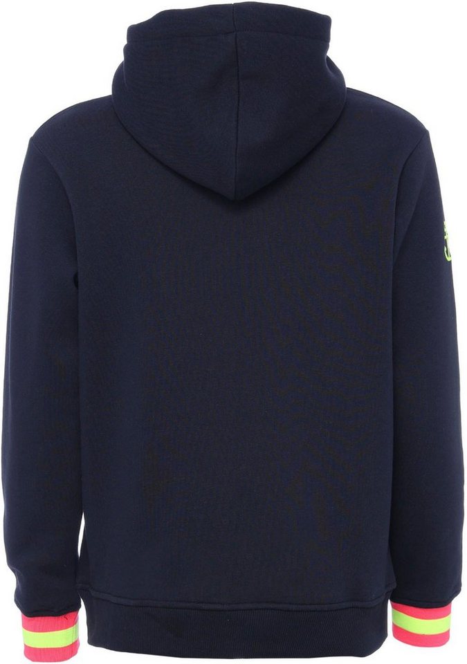 Zwillingsherz Hoodie Langarm, Kapuze, Neon-Details, Kordelzug, Frontprint, Kängurutasche – Bild 5 von 5