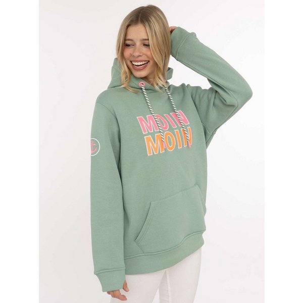 Zwillingsherz Hoodie "Moin Moin" auffälliges Front Logo, Anker am Arm, Kapuze mit Kordel, Kängurutasche