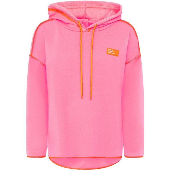Zwillingsherz Hoodie Neon Streifen & Patch