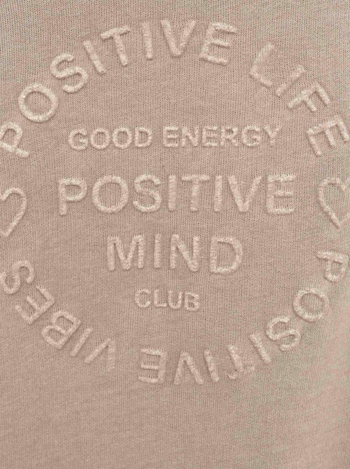 Zwillingsherz Jerseymantel "Positive Mind" mit hohem Baumwollanteil, sommerliche leichte Sweatware – Bild 5 von 5