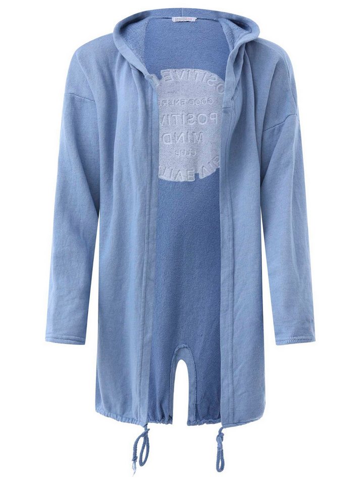 Zwillingsherz Jerseymantel "Positive Mind" mit hohem Baumwollanteil, sommerliche leichte Sweatware – Bild 2 von 5