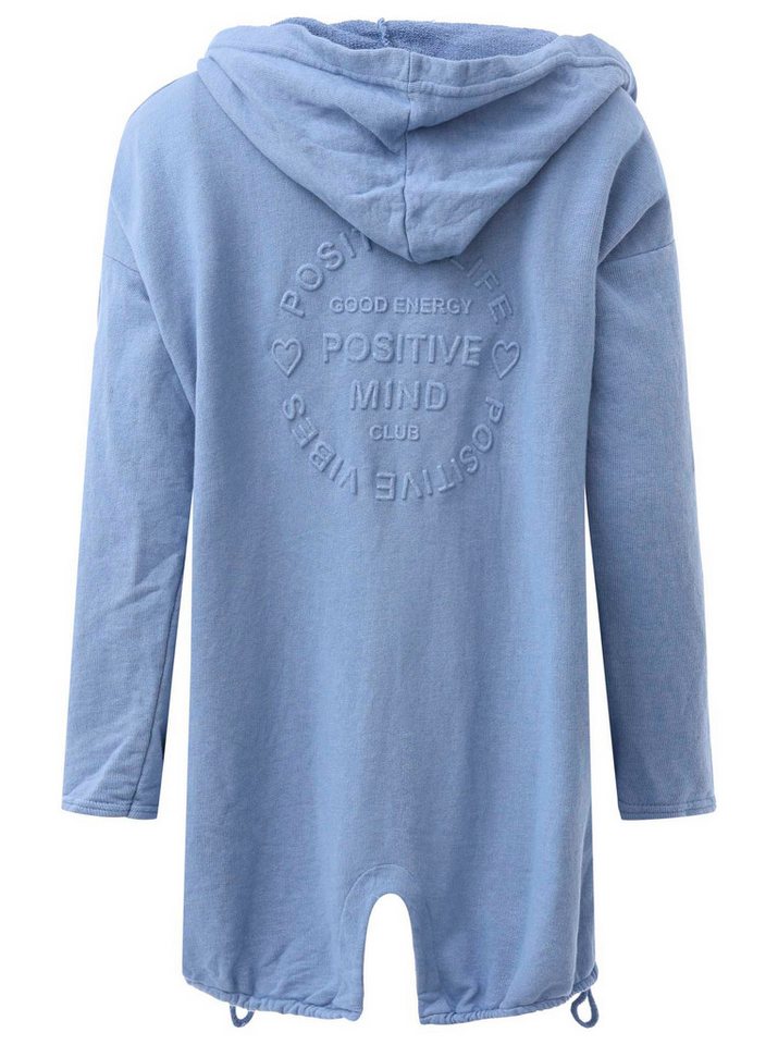 Zwillingsherz Jerseymantel "Positive Mind" mit hohem Baumwollanteil, sommerliche leichte Sweatware – Bild 4 von 5
