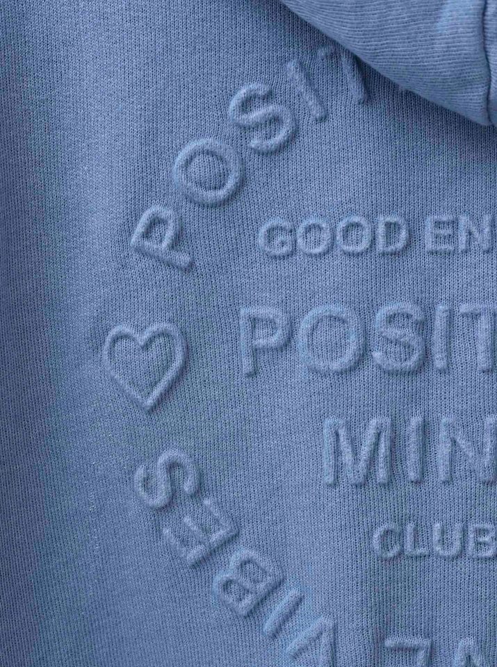 Zwillingsherz Jerseymantel "Positive Mind" mit hohem Baumwollanteil, sommerliche leichte Sweatware – Bild 5 von 5