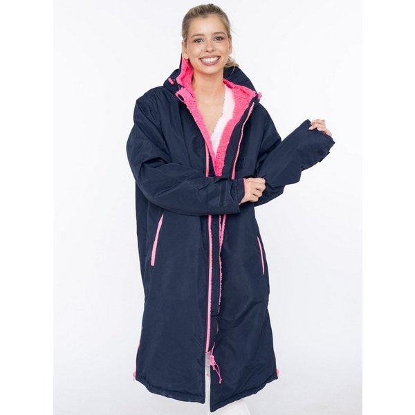 Zwillingsherz Kurzmantel "Oversize Windjacke ZH" seitliche Taschen, Kapuze, Reißverschluss, Teddy Futter, Oversized