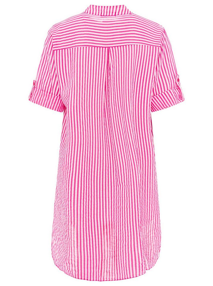 Zwillingsherz Longbluse "Kida" One Size, Streifen, Knopfleiste, Brusttaschen, 3/4-Arm – Bild 4 von 5