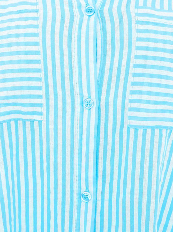 Zwillingsherz Longbluse "Kida" One Size, Streifen, Knopfleiste, Brusttaschen, 3/4-Arm – Bild 5 von 5