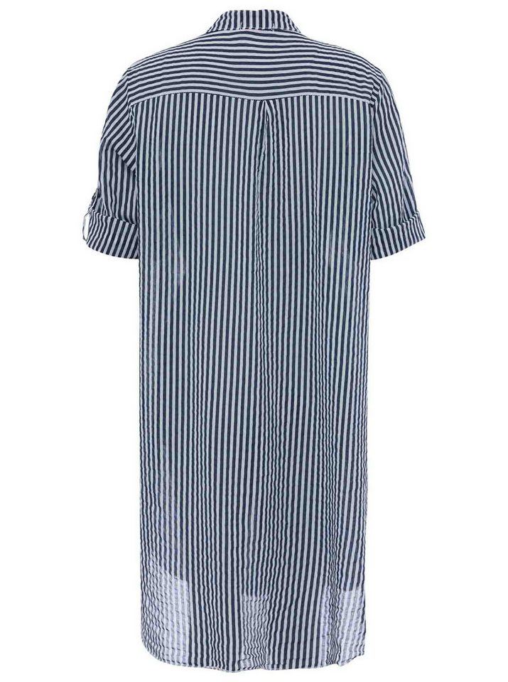 Zwillingsherz Longbluse "Kida" One Size, Streifen, Knopfleiste, Brusttaschen, 3/4-Arm – Bild 4 von 5