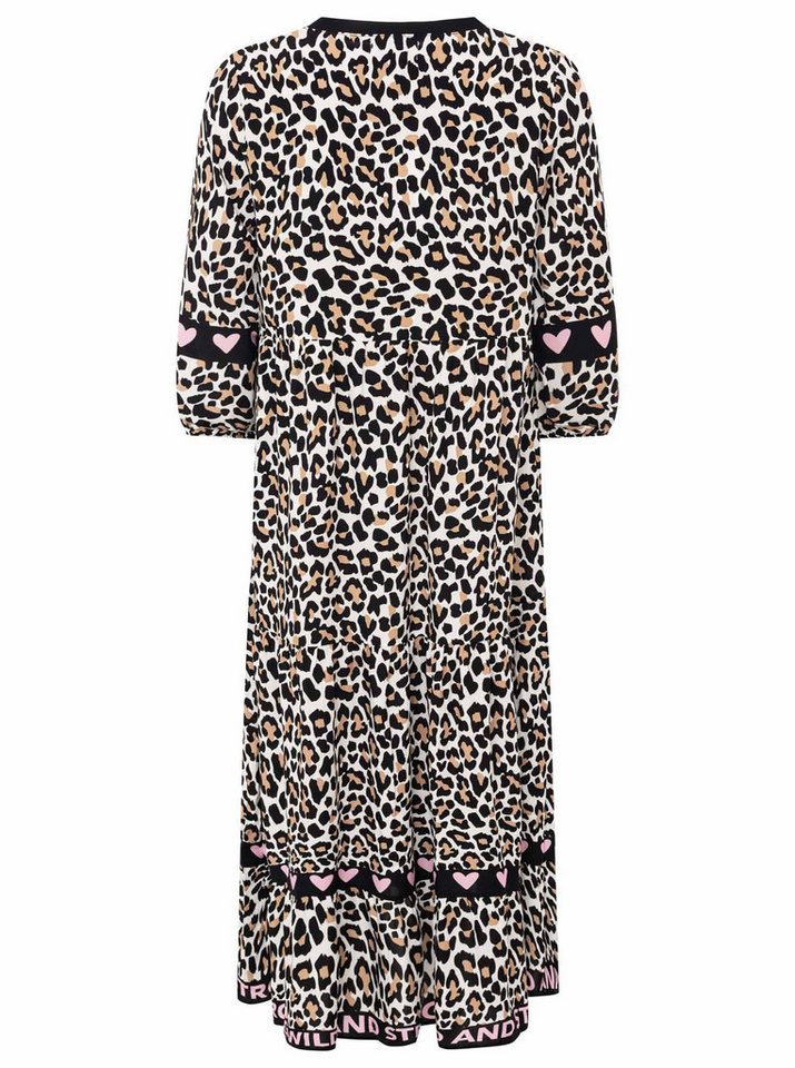 Zwillingsherz Maxikleid "Classic Leo" Leomuster, Knopfleiste und 3/4 Arm – Bild 4 von 5