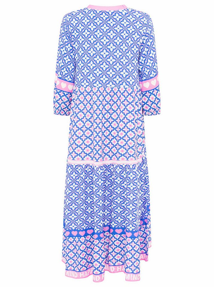 Zwillingsherz Maxikleid "Dreams" mit Mustermix, Knopfleiste und 3/4 Arm – Bild 4 von 5