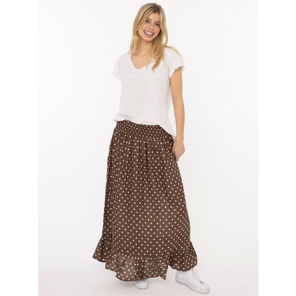 Zwillingsherz Maxirock "Classic Dots" knöchellang, elastischer Bund, mit Punkten