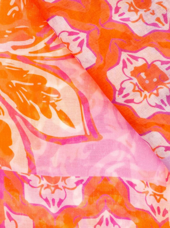 Zwillingsherz Modeschal "Paisley", transparent, aquarell Print, Schriftzug – Bild 2 von 3