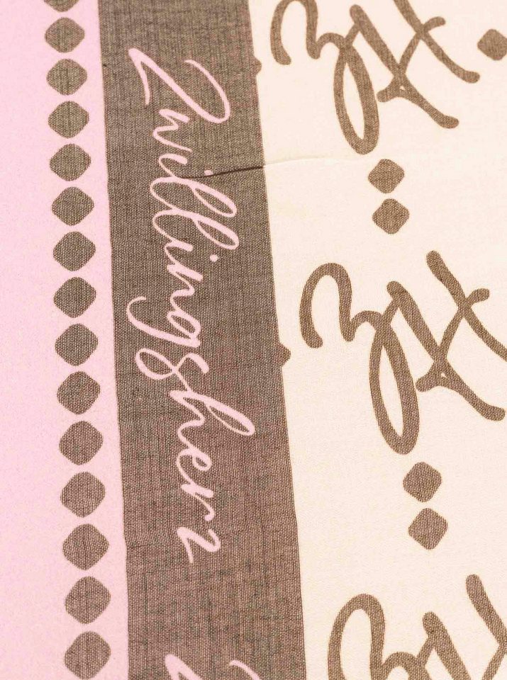 Zwillingsherz Modetuch "Glamour", Mustermix mit Zwillingsherz Motiv, Fransenabschlüsse rundum – Bild 3 von 3